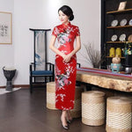Robe Chinoise <br> à Fleurs Rouge / S