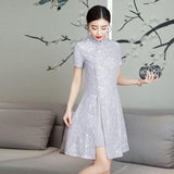 Robe Chinoise <br> Moderne Gris / L