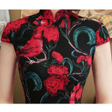 Robe Chinoise Roses col 