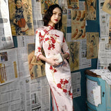 Robe Chinoise Fleurs Rouges