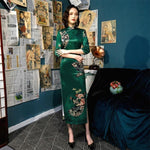 Robe Chinoise Vert Émeraude mandarin