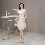Robe Chinoise Dentelle Blanche classe