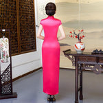 Robe Chinoise Violette et Rose dos
