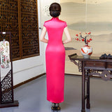 Robe Chinoise Violette et Rose dos