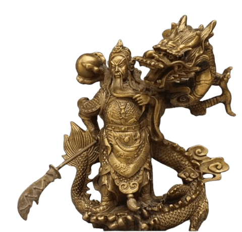 Statue Chinoise <br> Guerrier Dragon