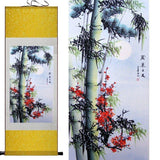 Tableau Chinois <br> Bambou 100cmx30cm / Fond Jaune
