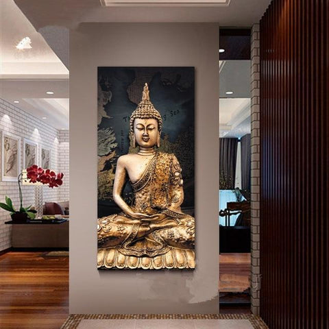 Tableau Chinois <br> Bouddha 20x40cm