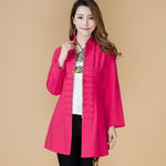 Veste Chinoise Femme en Coton rose mandarin
