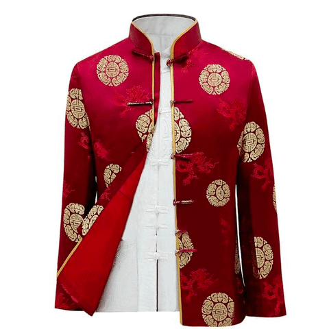Veste Chinoise Homme <br> Rouge M